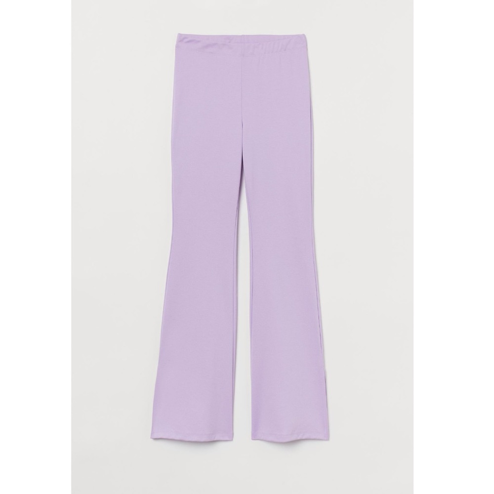 Purple Lilac Lavender Violet Flare Leg Slit Jazz Pants NWT